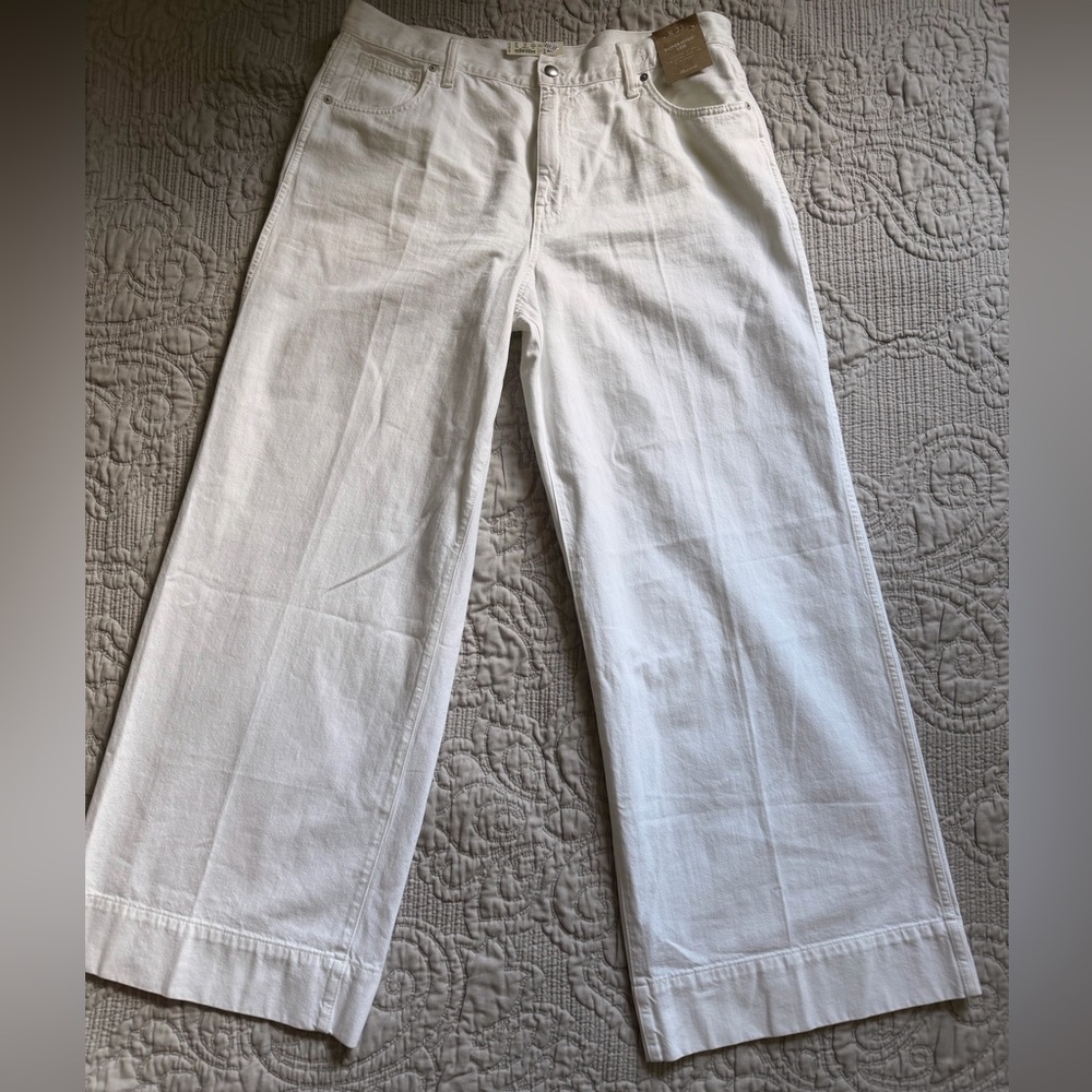 NWT Madewell Women’s Superwide Leg Jeans High Waist Tile White Size 33 - Picture 2 of 11